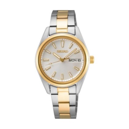 SEIKO SUR454P1 DAY/DATE FUNCTION STAINLESS STEEL STRAP WOMEN WATCH